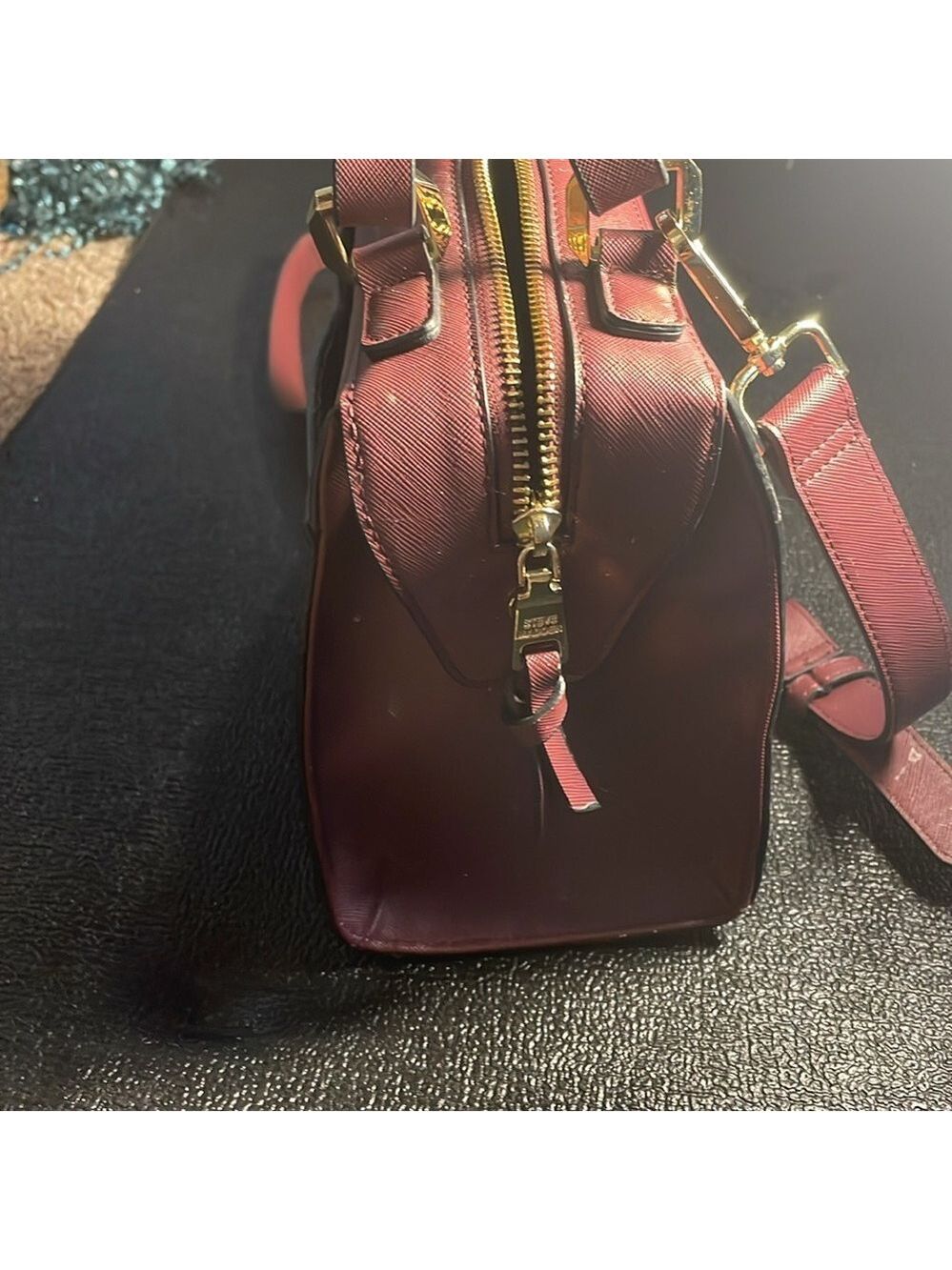 Steve Madden Red Crossbody Bag with Gold Accents - Picture 3 of 4